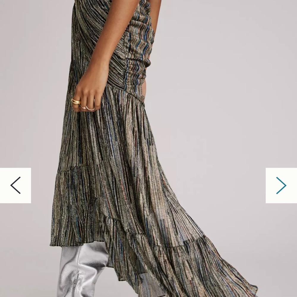 Anthropologie Misa Los Angeles metallic high low dress - Picture 7 of 9